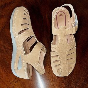 Tan Strappy Sandals NWOT